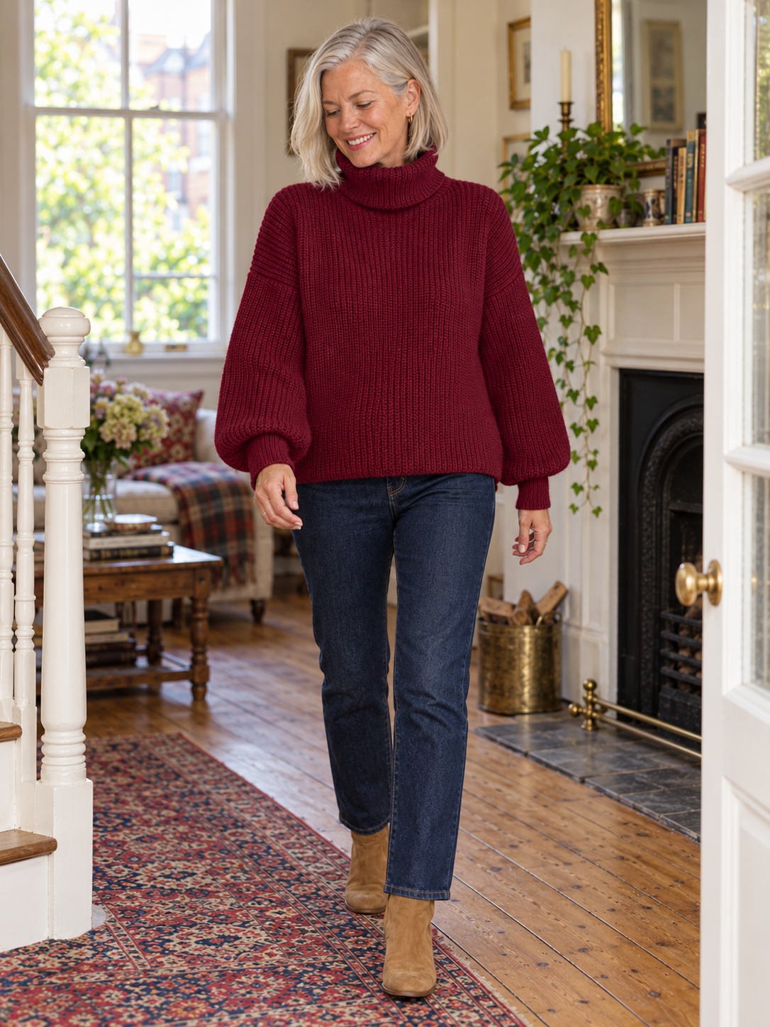The Serena Balloon-Sleeve Jumper