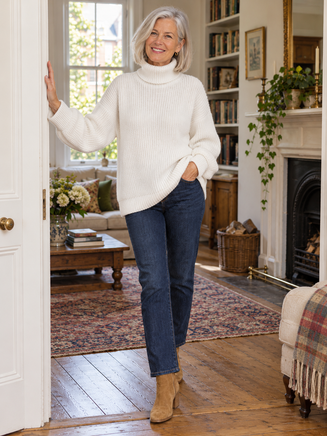 The Serena Balloon-Sleeve Jumper