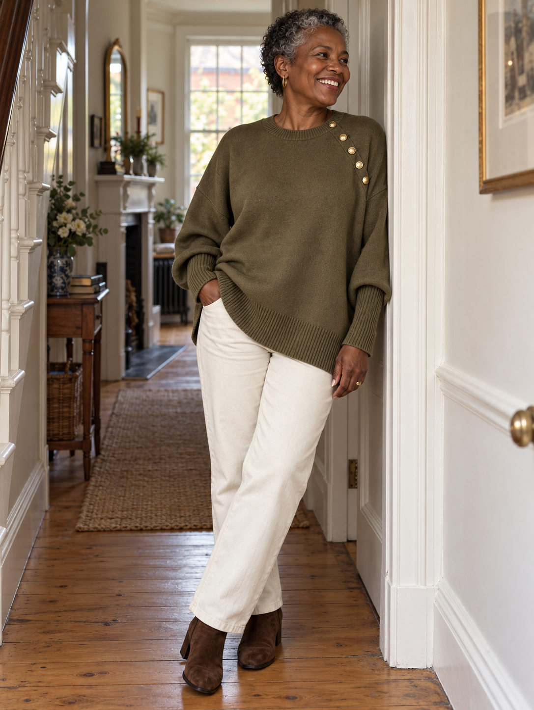 The Vivienne Button-Detail Jumper
