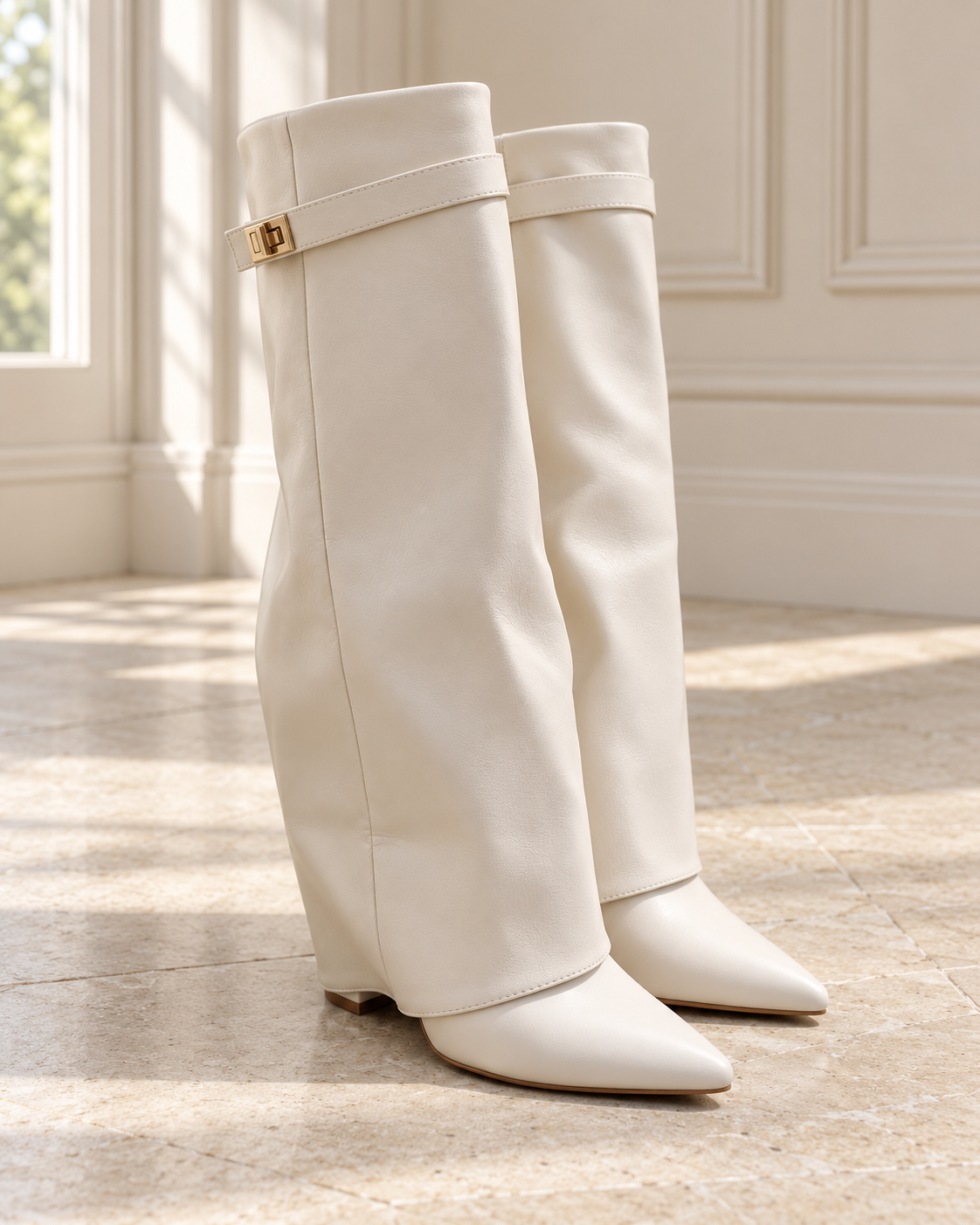 Windsor Draped Buckle Boots
