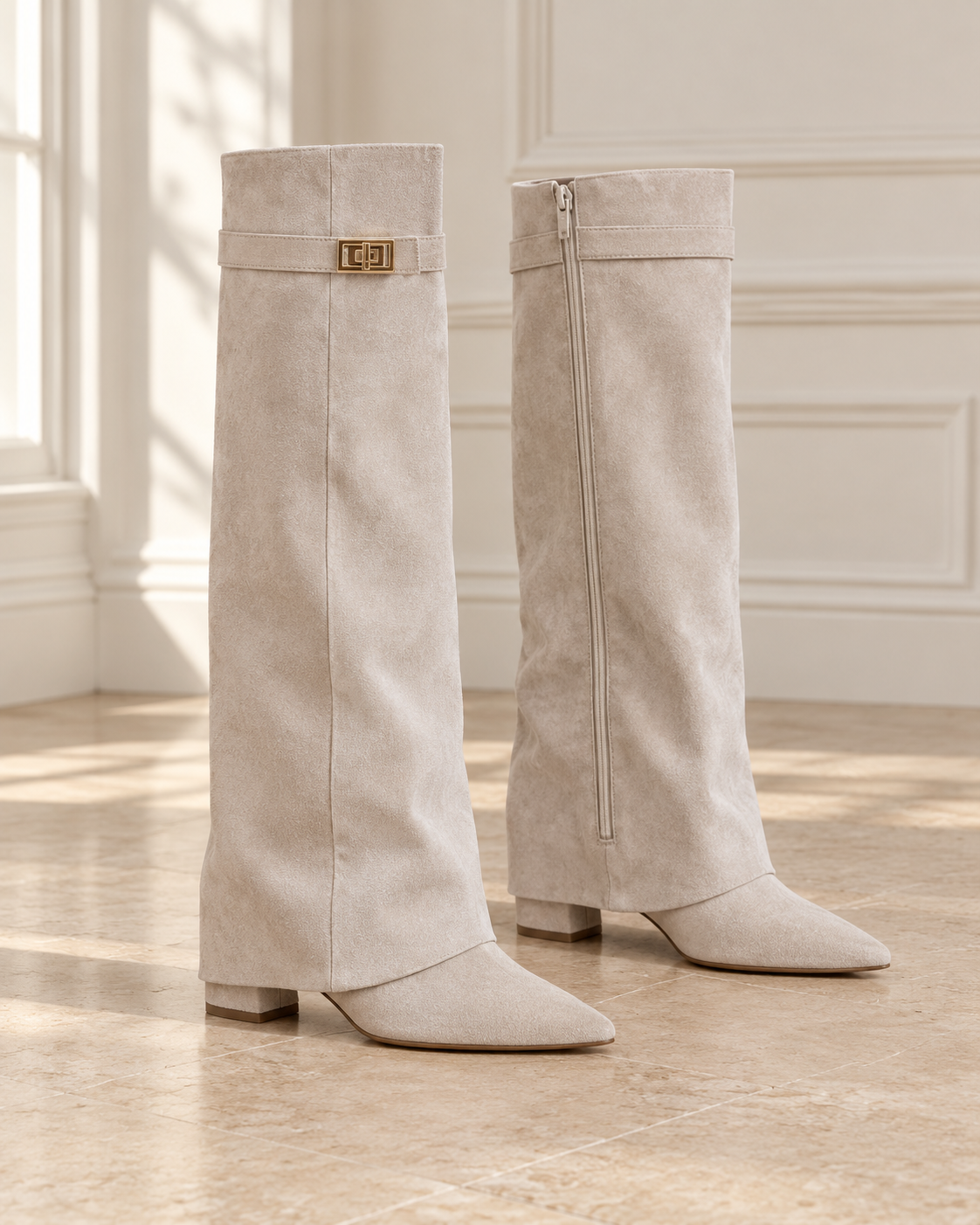Windsor Draped Buckle Boots