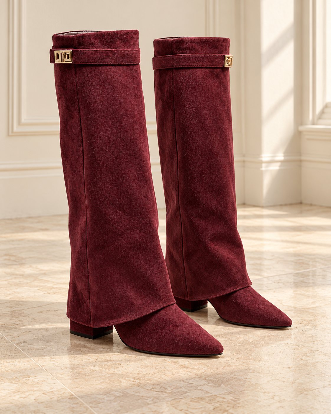 Windsor Draped Buckle Boots