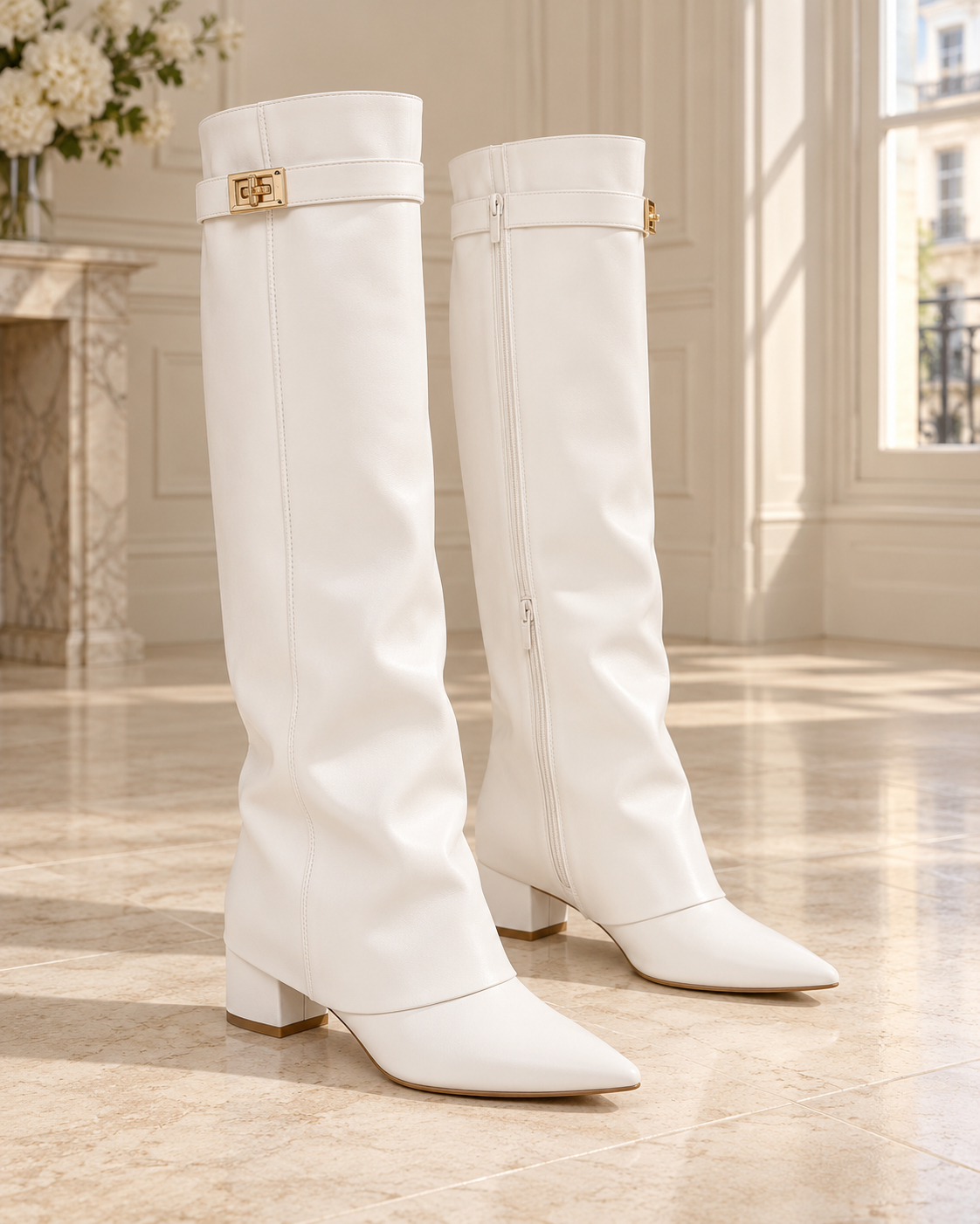 Windsor Draped Buckle Boots